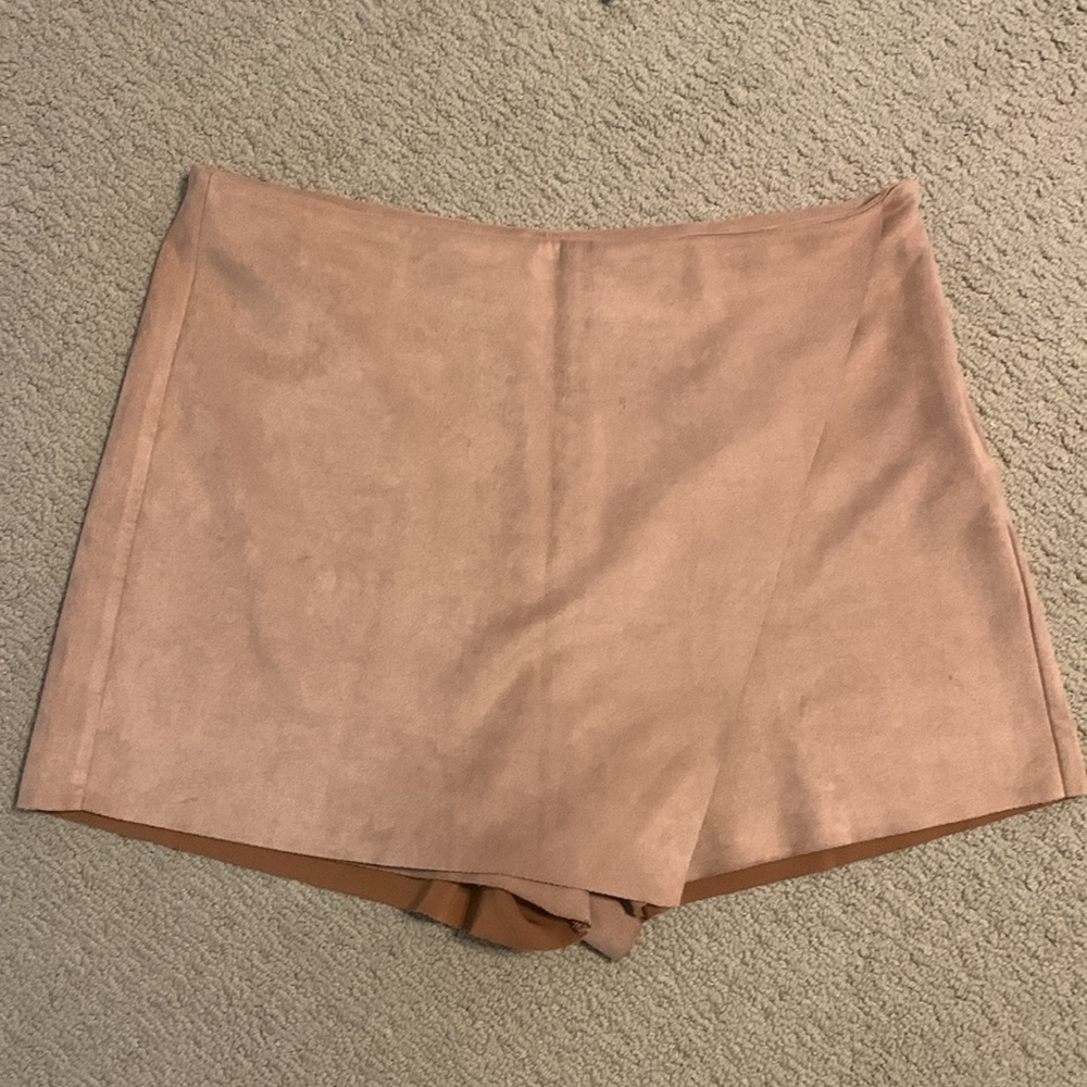 Forever 21 tan, faux suede, high waisted skort - Picture 9 of 9